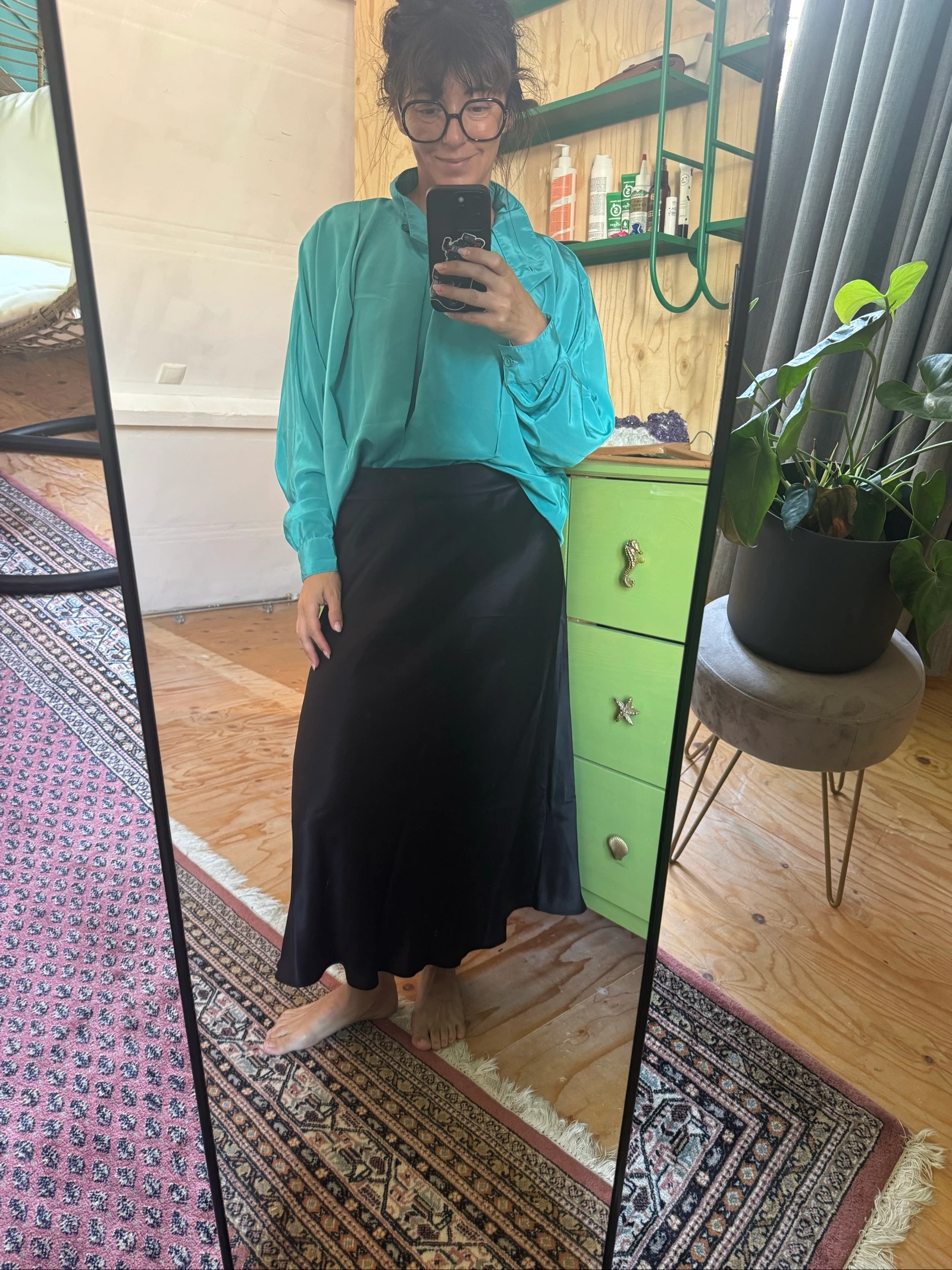 Blusa vintage turquesa – photo 4